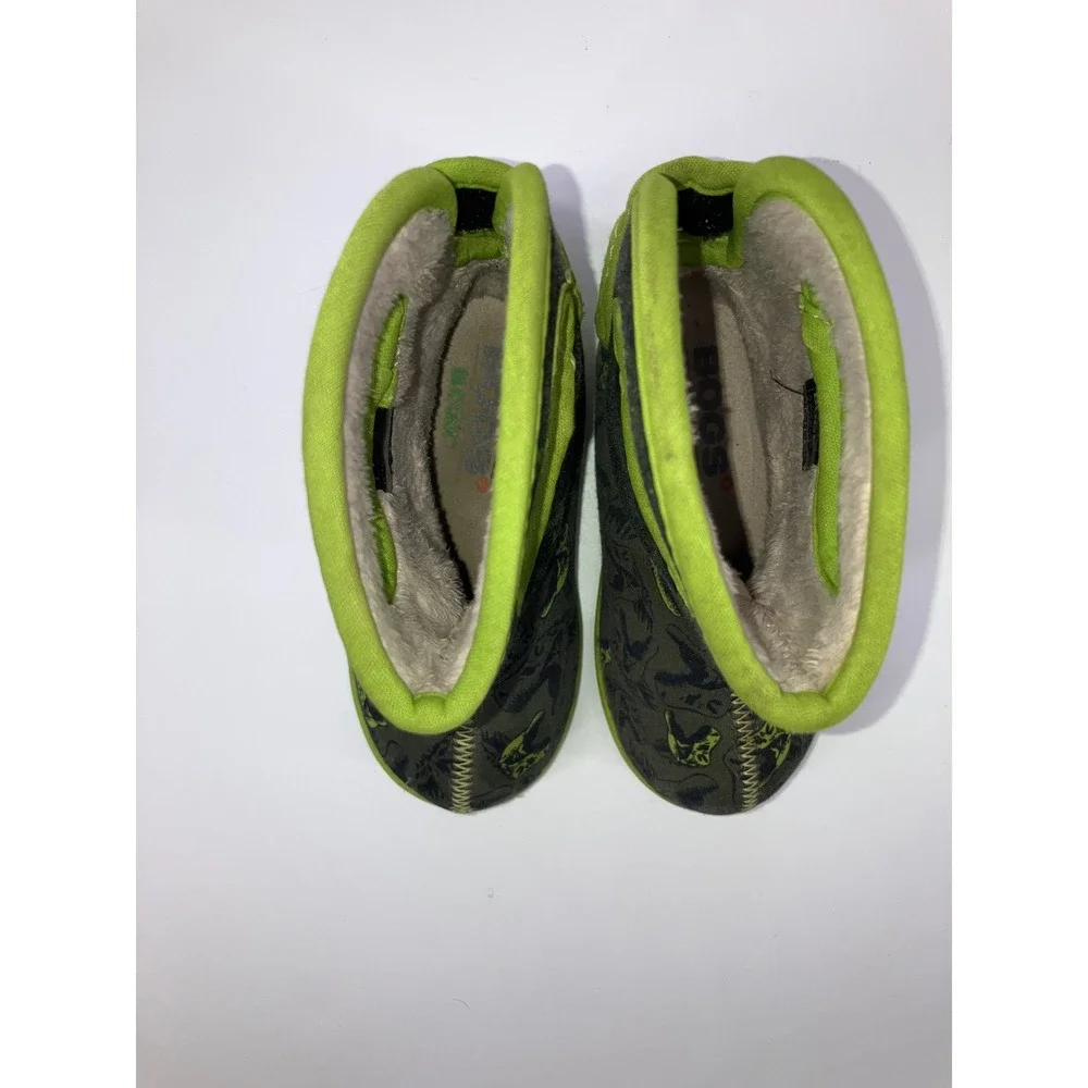 Bogs Baby Bogs Dino Boots Infants 8 Green Good Waterproof Faux Fur Dinosaur